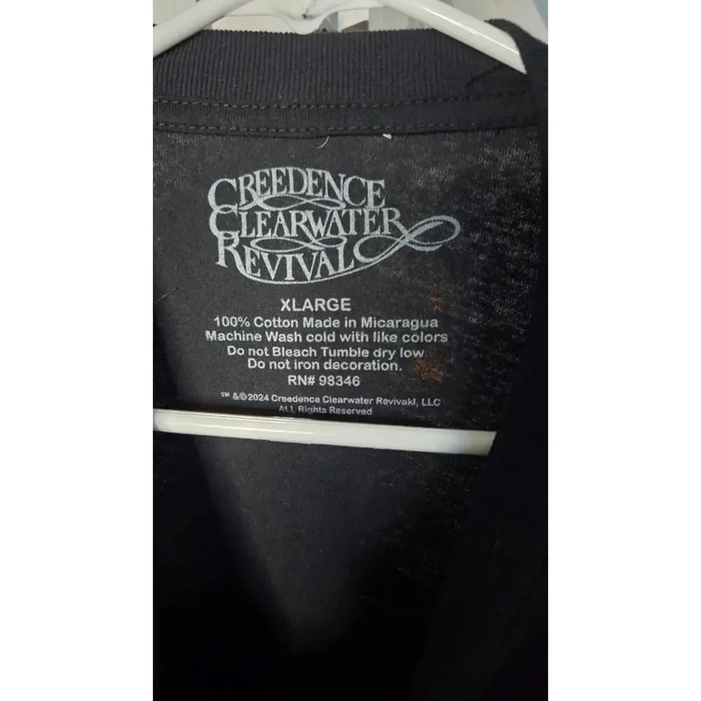 Creedence Clearwater Revival CCR Graphic T-Shirt Band Tee Black Men's XL nwot
